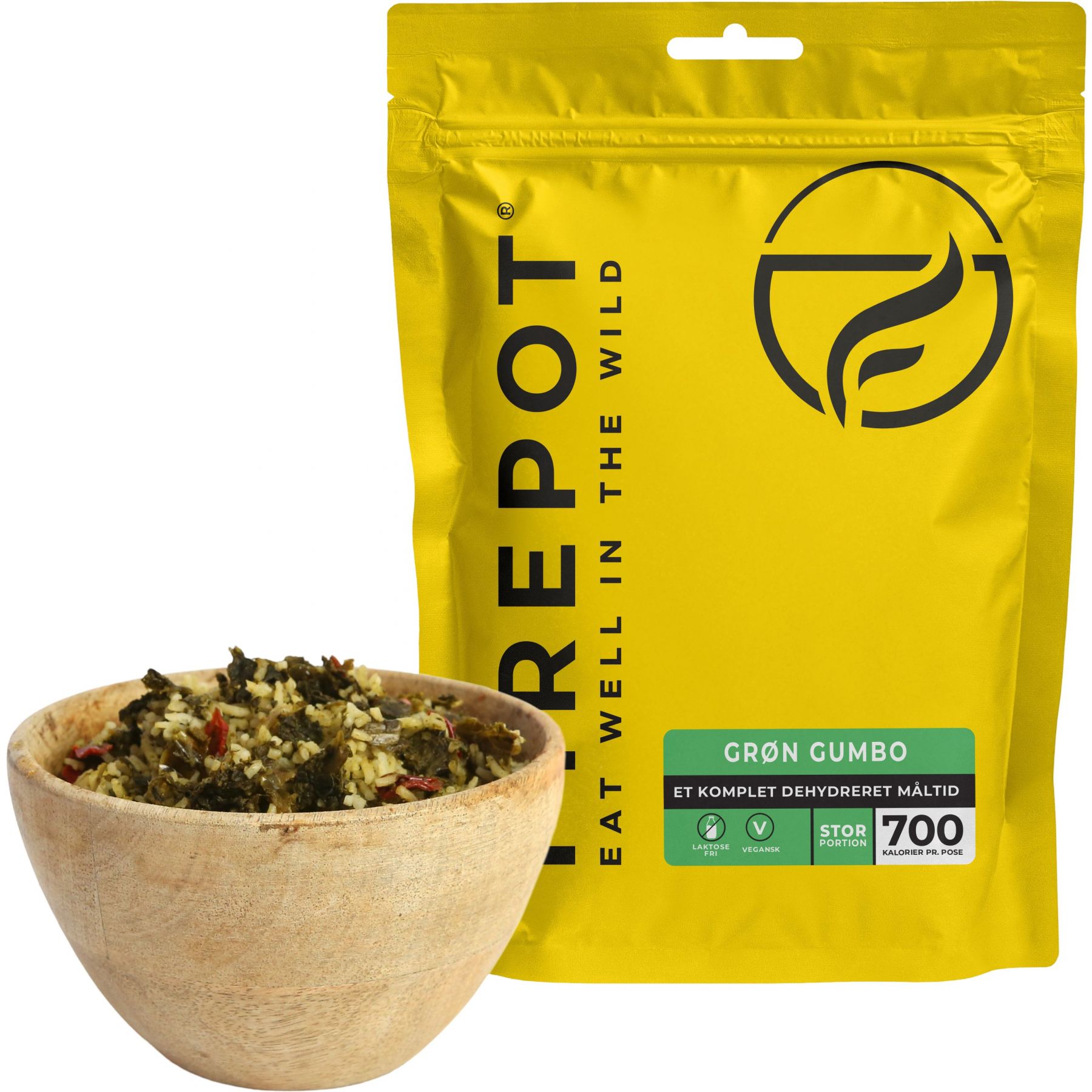 Firepot Grön Gumbo, frystorkad mat, XL