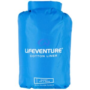 Lifeventure Bomull Sovsäck Liner, mummy, blå