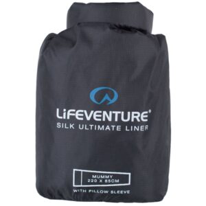 Lifeventure Silke Ultimate Sovsäck Liner, mummy, svart