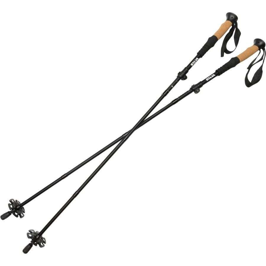 Silva Trekking Poles Aluminum Z-Fold, löparstavar, grå