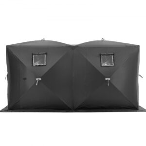 Isfisketält, 6-8 personer pop-up, 360x180x200 cm, svart, vattentät Oxford