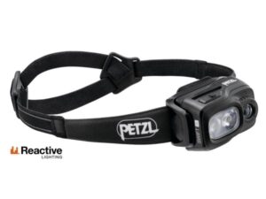 Petzl SWIFT RL, Pannbandsficklampa, Svart, Vit, Knappar, IPX4, Batterinivå, CE, UKCA