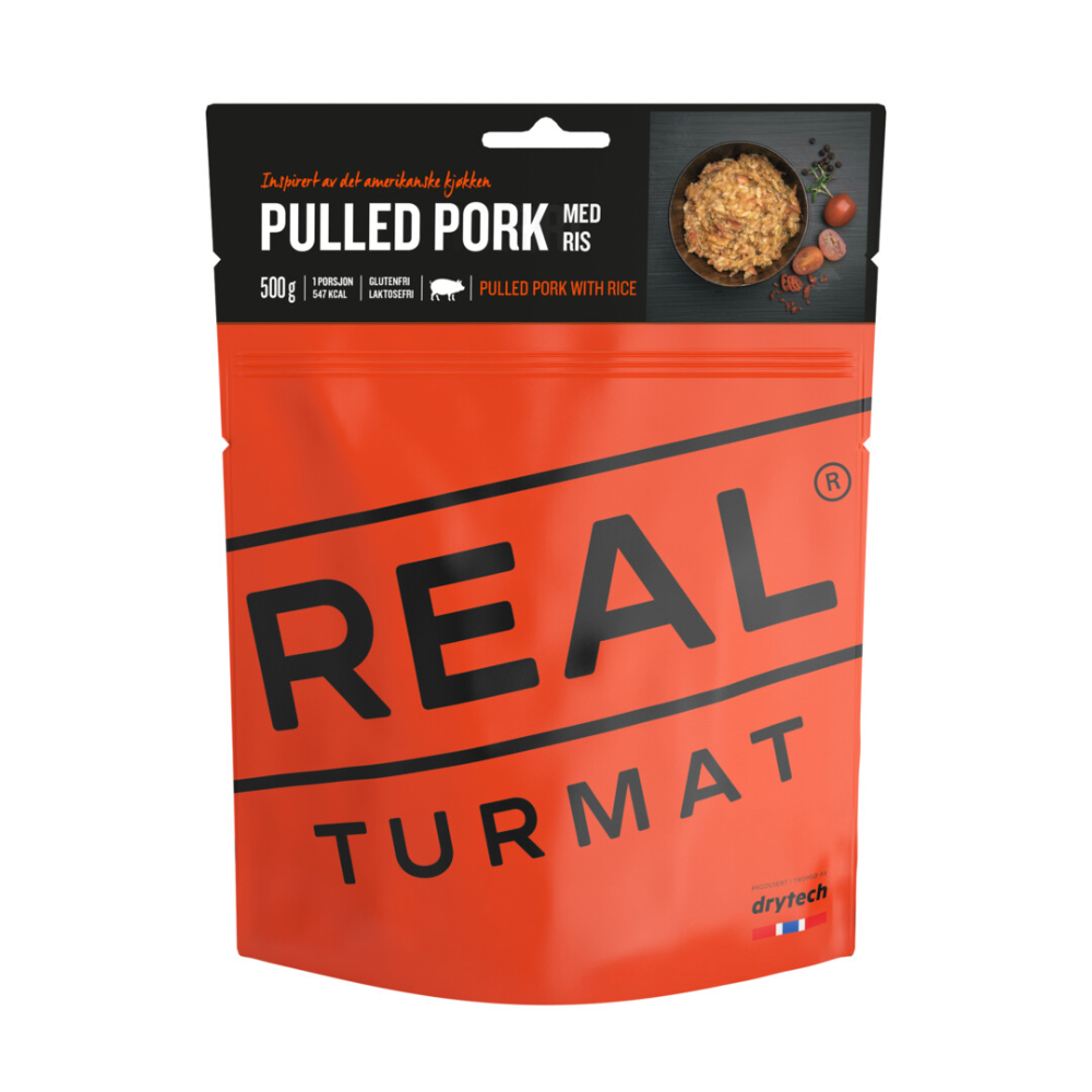 Real Turmat Pulled Pork Med Ris – Frystorkad mat
