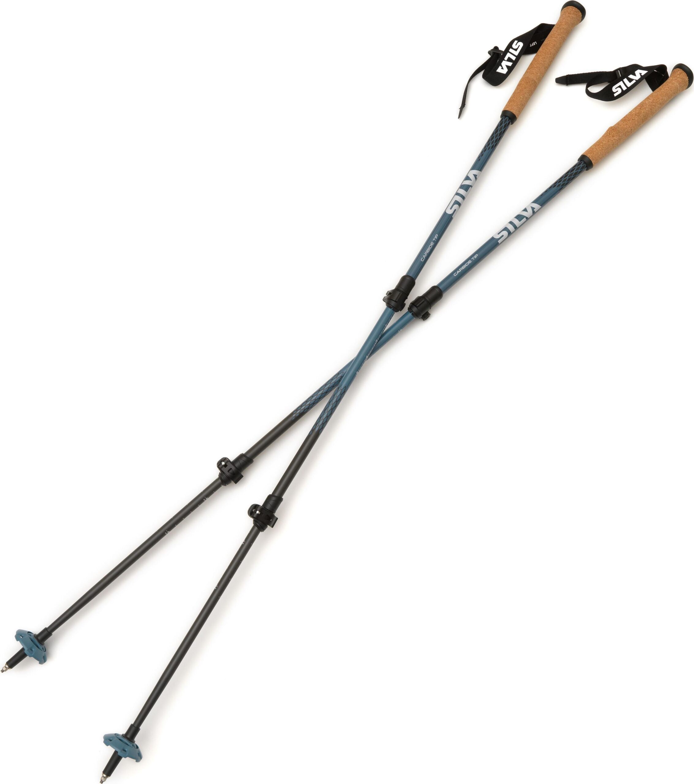 Silva Trekking Poles Carbon Tele Blue/Cork
