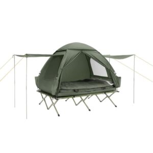 SoBuy 7-i-1 Campingtält - För 2 Personer | 193x145x185cm Grön OGS32-L-GR