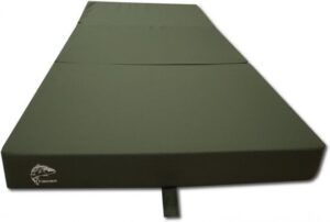 Gästmadrass - campingmadrass - fältmadrass - hopfällbar - 80 x 200 x 10 - mörkgrön