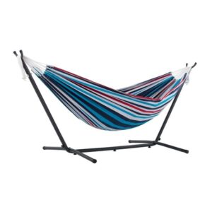 Vivere - Hängmatta Bomull Med Ställning - Dubbel - Denim