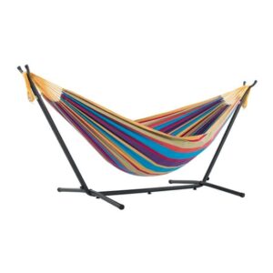 Vivere - Hängmatta Bomull Med Ställning - Dubbel - Tropical