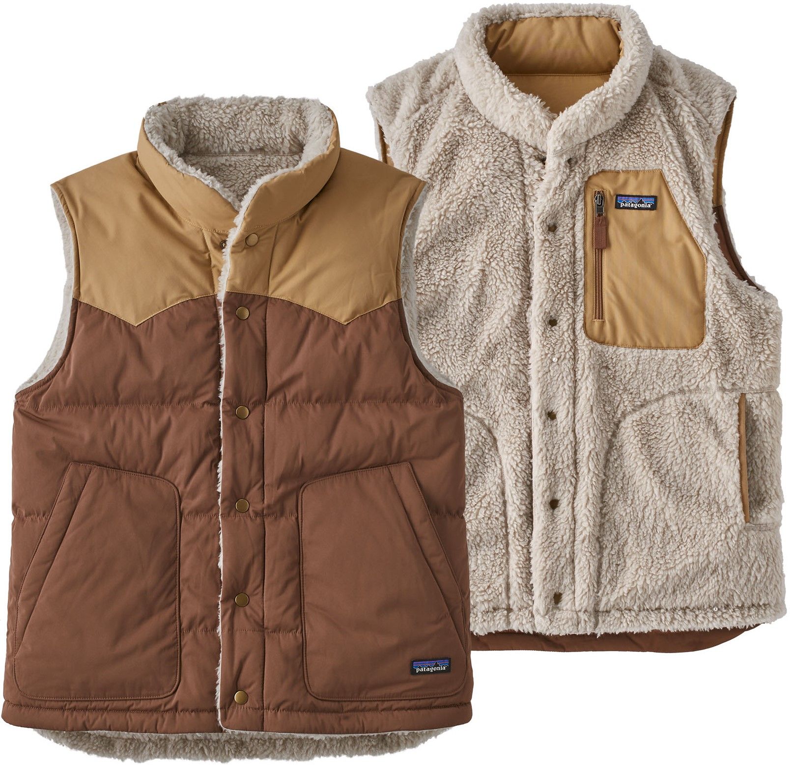 Patagonia M's Reversible Bivy Down Vest Moose Brown