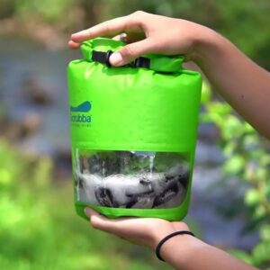 SCRUBBA WASH BAG MINI 3L Lime Green, tvättpåse resa, drybag inbyggd tvättbräda